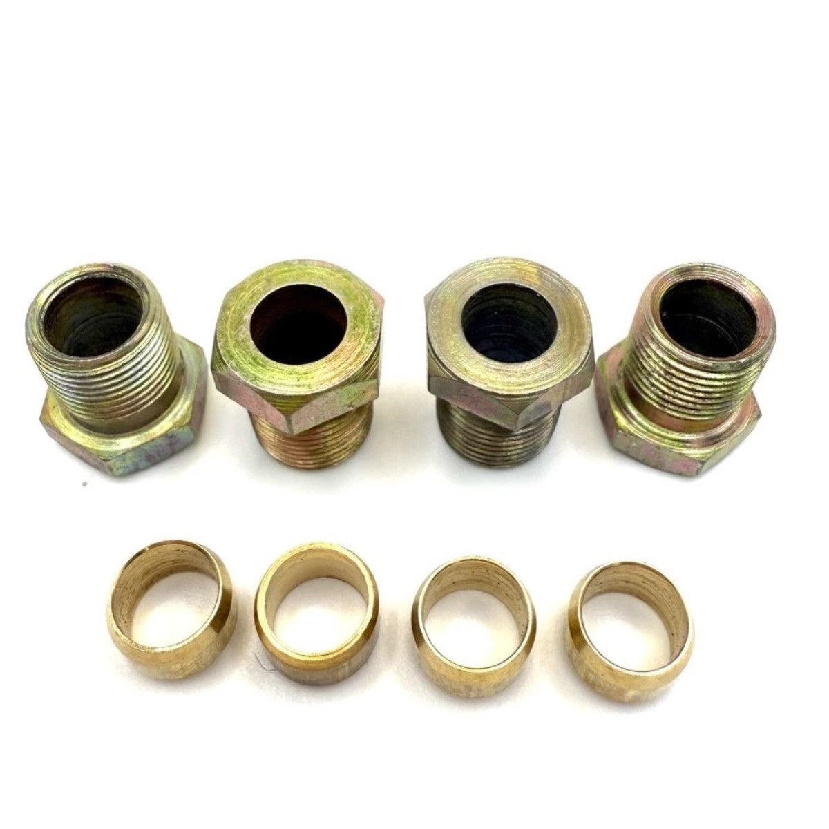 LPG 4 x nuts and 4 x olives M12x1 Barrel Compresion for 8mm copper, flexi pipe