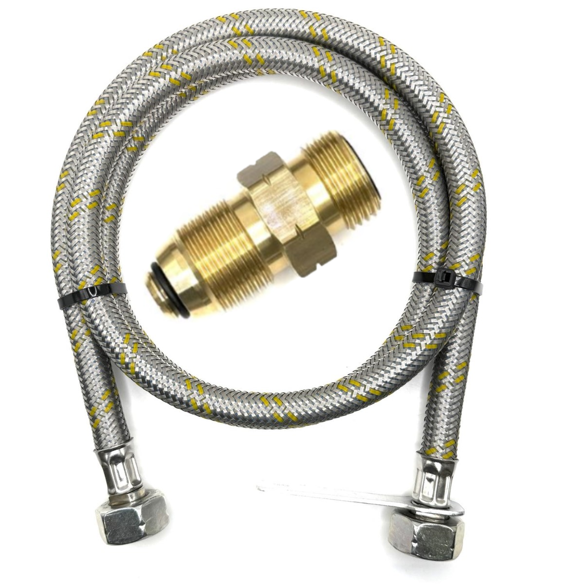 USA Gas Bottle LH POL Adapter to 21.8 mm LH to butane or KLF German type With Reinforced Steel Pipe
