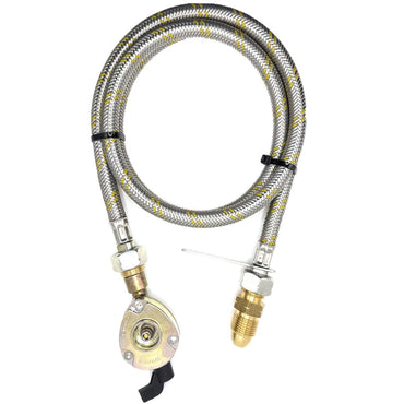 1 Metres LPG UK Gas Bottle 5/8" LH POL Adapter to 21.8 mm LH to butane or KLF German type and 21mm GAS ADAPTER CLIP – ON 21.8 LH