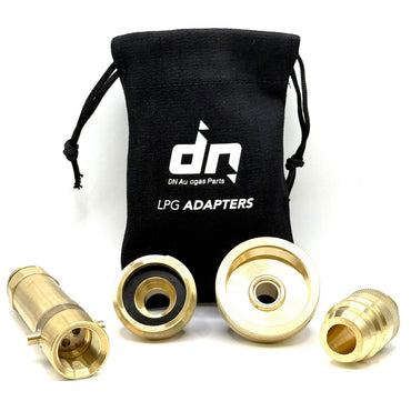 SAFEFILL GAS BOTTLE Adapters Set FOR ALL Europe KIT OF 4 TRAVEL SET With a Black BAG