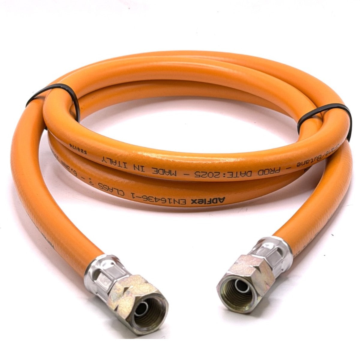 1.5m LPG High Pressure Orange Gas Hose Pipe - 1/4LH x 1/4" LH