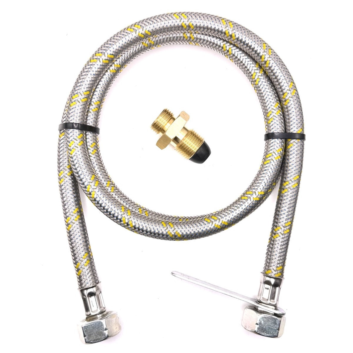 LPG Propane Butane Refill Hose Set – UK 5/8" POL LH Male to 21.8mm LH Male Connector