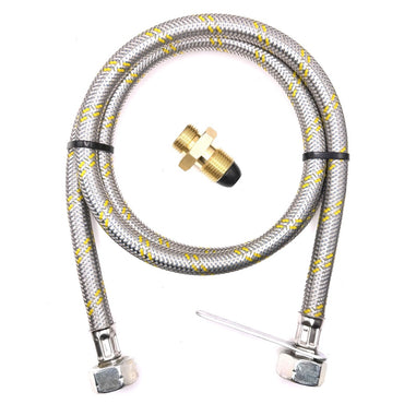 LPG Propane Butane Refill Hose Set – UK 5/8" POL LH Male to 21.8mm LH Male Connector