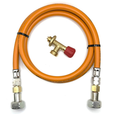 80cm LPG High Pressure Orange Gas Hose Campingaz Cylinder Valve For Butane 901, 904 and 907 Cylinders Campingas