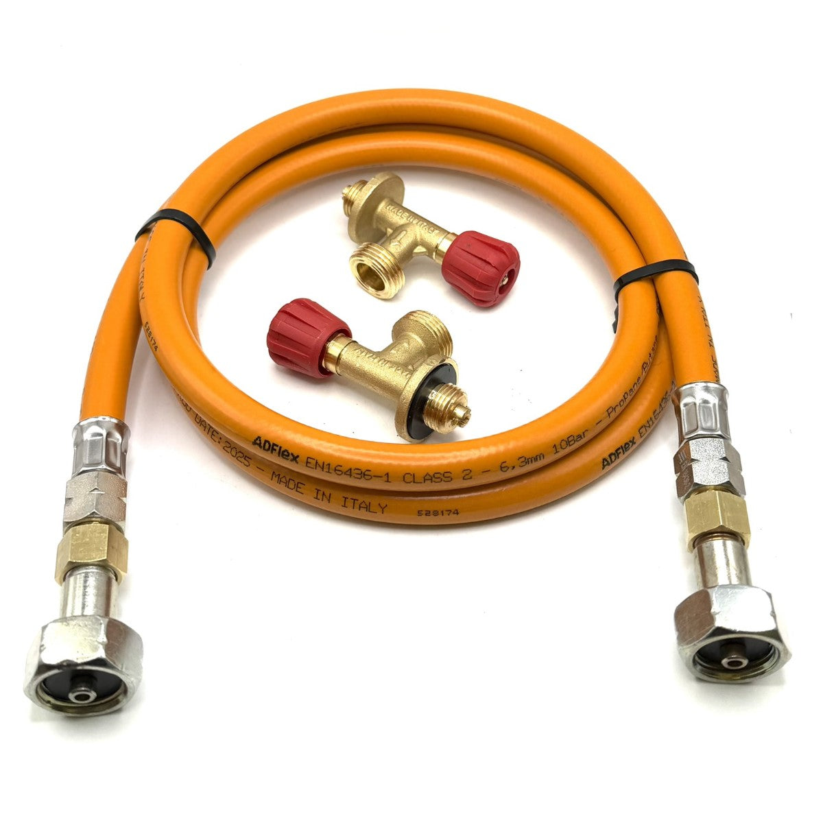 1.5m LPG High Pressure Orange Gas Hose Campingaz On both ends Cylinder Valve For Butane 901, 904 and 907 Cylinders Campingas