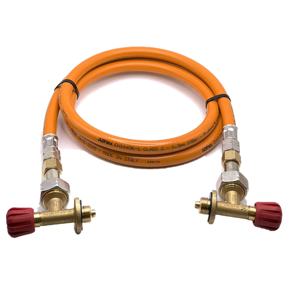 1.5m LPG High Pressure Orange Gas Hose Campingaz On both ends Cylinder Valve For Butane 901, 904 and 907 Cylinders Campingas
