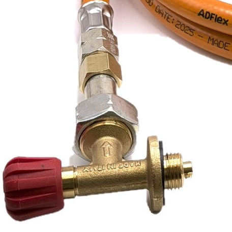 80cm LPG High Pressure Orange Gas Hose Campingaz On both ends Cylinder Valve For Butane 901, 904 and 907 Cylinders Campingas