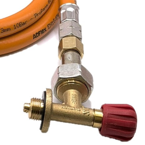 1.5m LPG High Pressure Orange Gas Hose Campingaz On both ends Cylinder Valve For Butane 901, 904 and 907 Cylinders Campingas