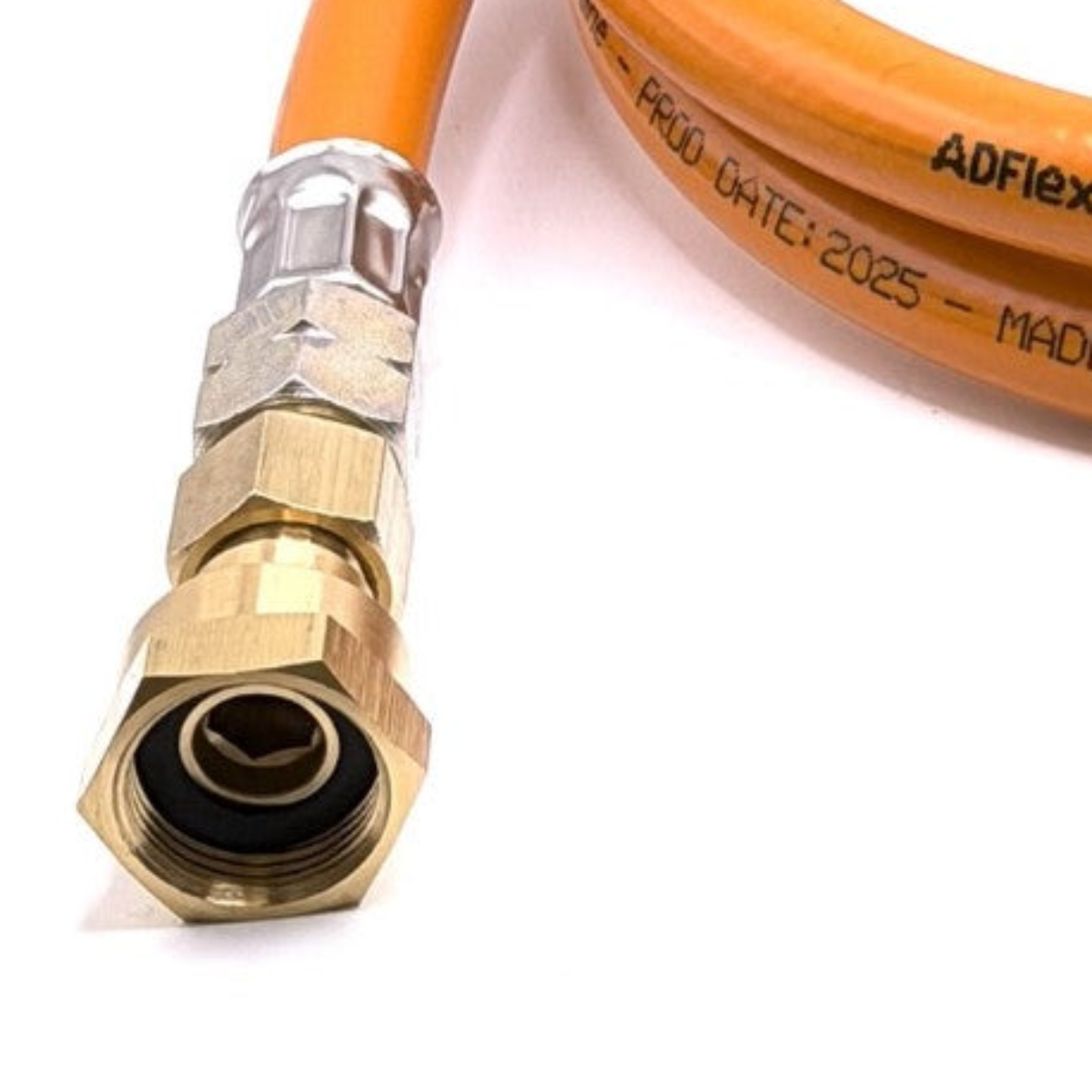 80cm LPG High Pressure Orange Gas Hose Pigtail Pipe w20 RH x 20mm LH Italian Greek fitting