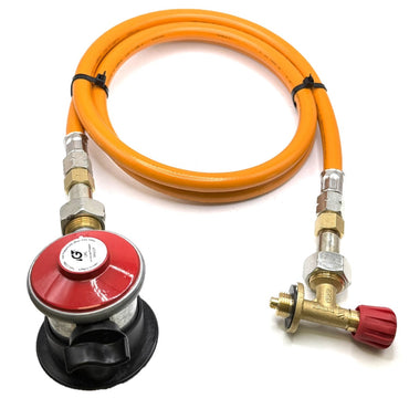 1.5m LPG High Pressure Orange Gas Hose Campingaz Cylinder Valve For Butane 901, 904 and 907 Cylinders Campingas With  Propane Gas Bottle Clip On Jumbo 35mm Unreduced Pressure Adapter 4kg/h, type:236is