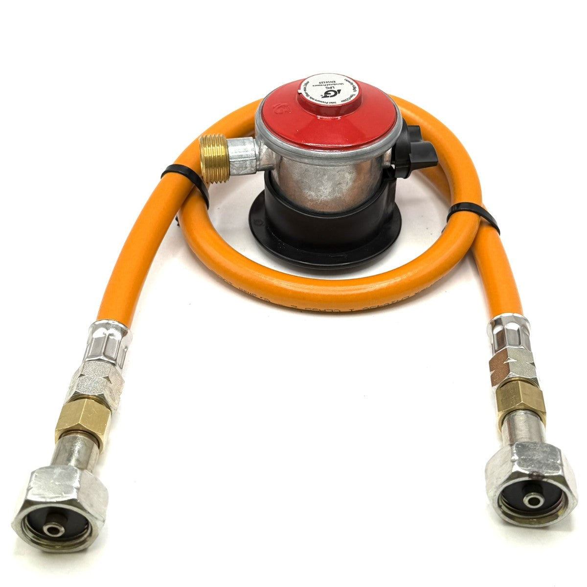 80cm LPG High Pressure Orange Gas Hose Campingaz Cylinder Valve For Butane 901, 904 and 907 Cylinders Campingas With  Propane Gas Bottle Clip On Jumbo 35mm Unreduced Pressure Adapter 4kg/h, type:236is