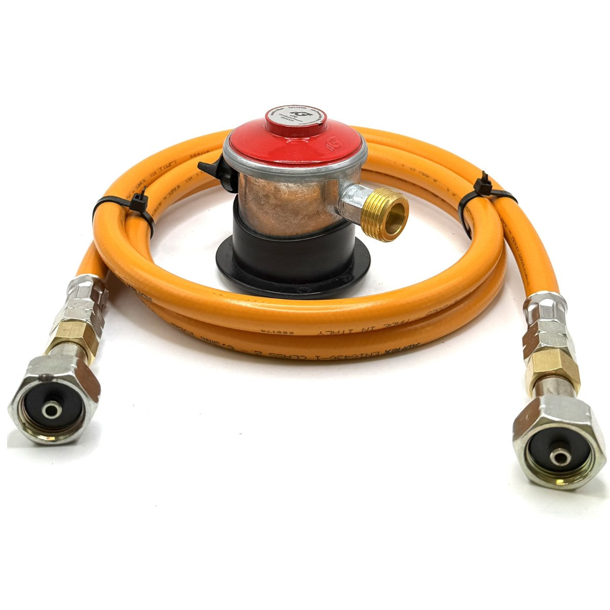 80cm LPG High Pressure Orange Gas Pipe Hose With LPG Propane Gas Bottle Clip On Jumbo 35mm Unreduced Pressure Adapter 4kg/h, type:236is