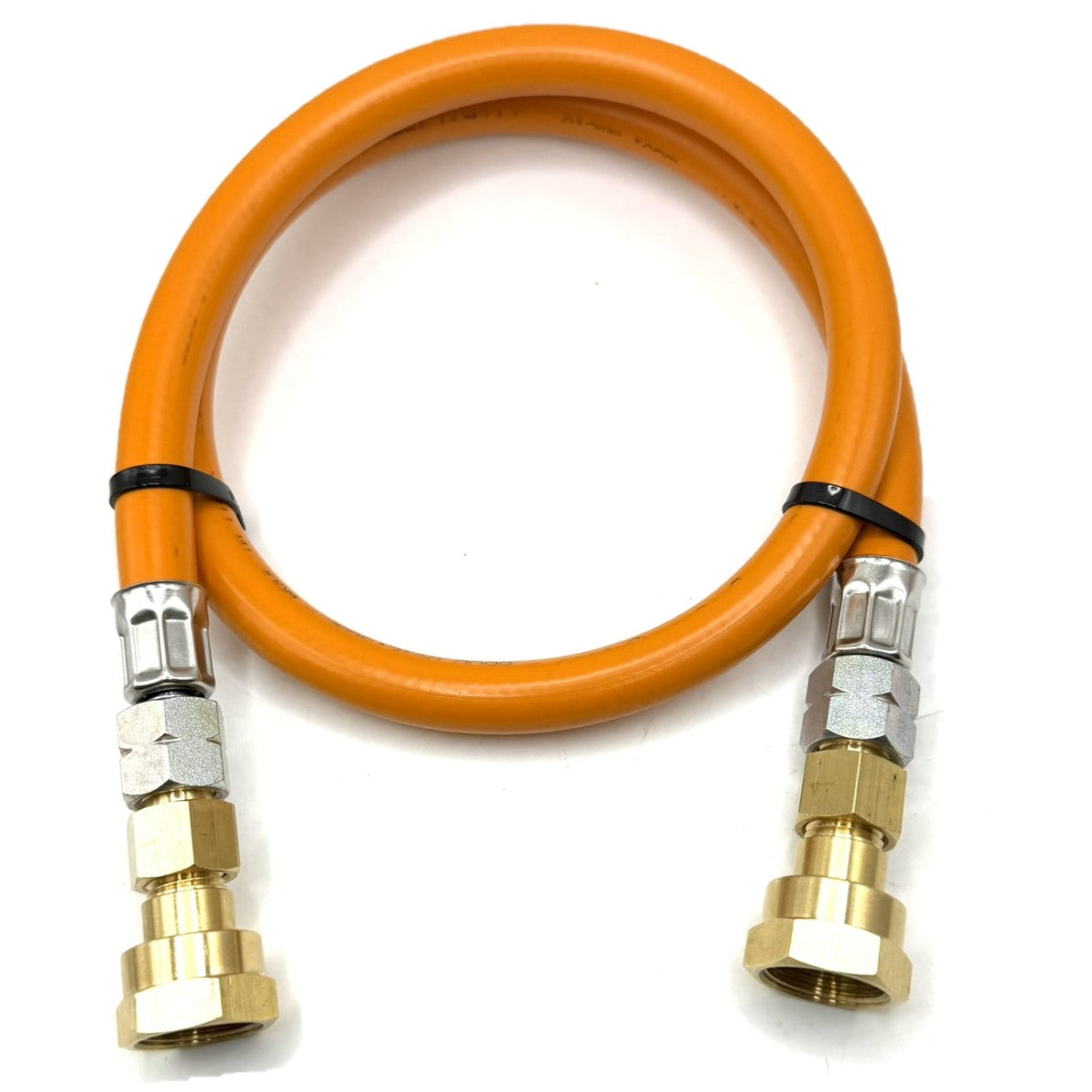 LPG High Pressure Orange Gas Hose Pigtail Pipe W20 RH X W20 RH , RV Caravans bulkhead regulators