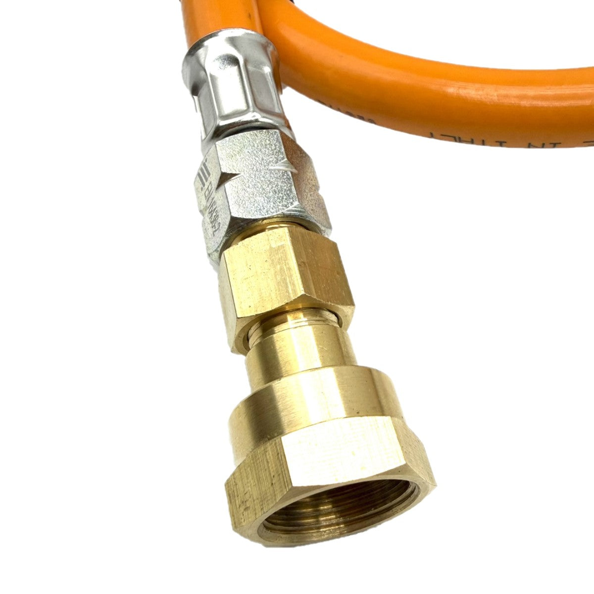LPG High Pressure Orange Propane Gas Pipe Hose With Clip On Jumbo 35mm Unreduced Pressure Adapter 4kg/h, type:236is X W20mm RH