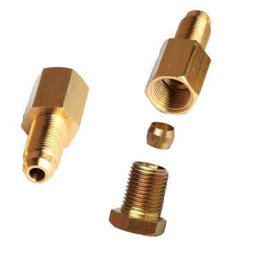 Ø8mm Copper Pipe FlexiPipe fitting to M10x1 Adapter Stepper Reducer- Straight brass