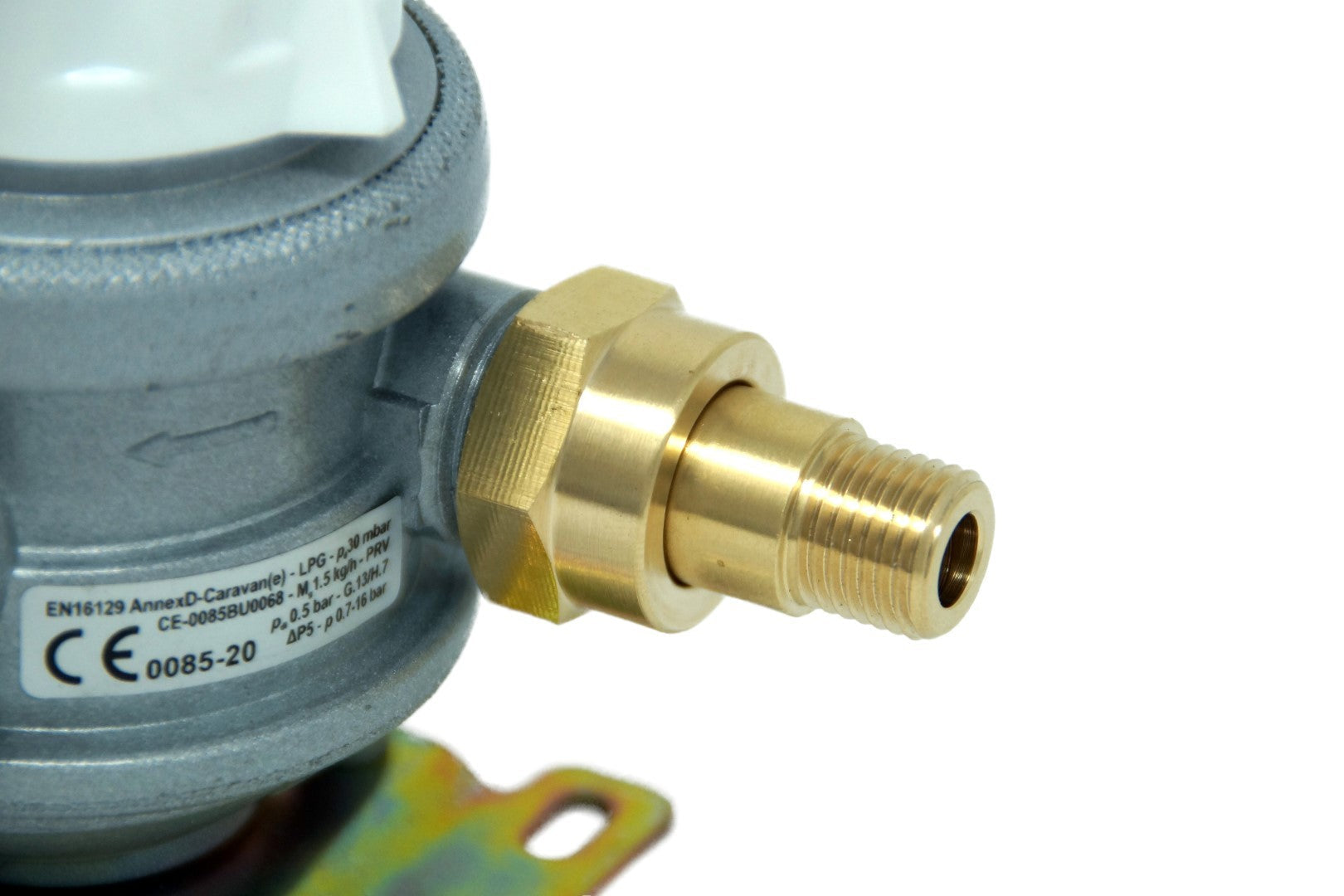 Pigtail to connect propane, butane gas bottle to motorhome, caravan pressure regulator 21.8 LH x W20RH (20mm)