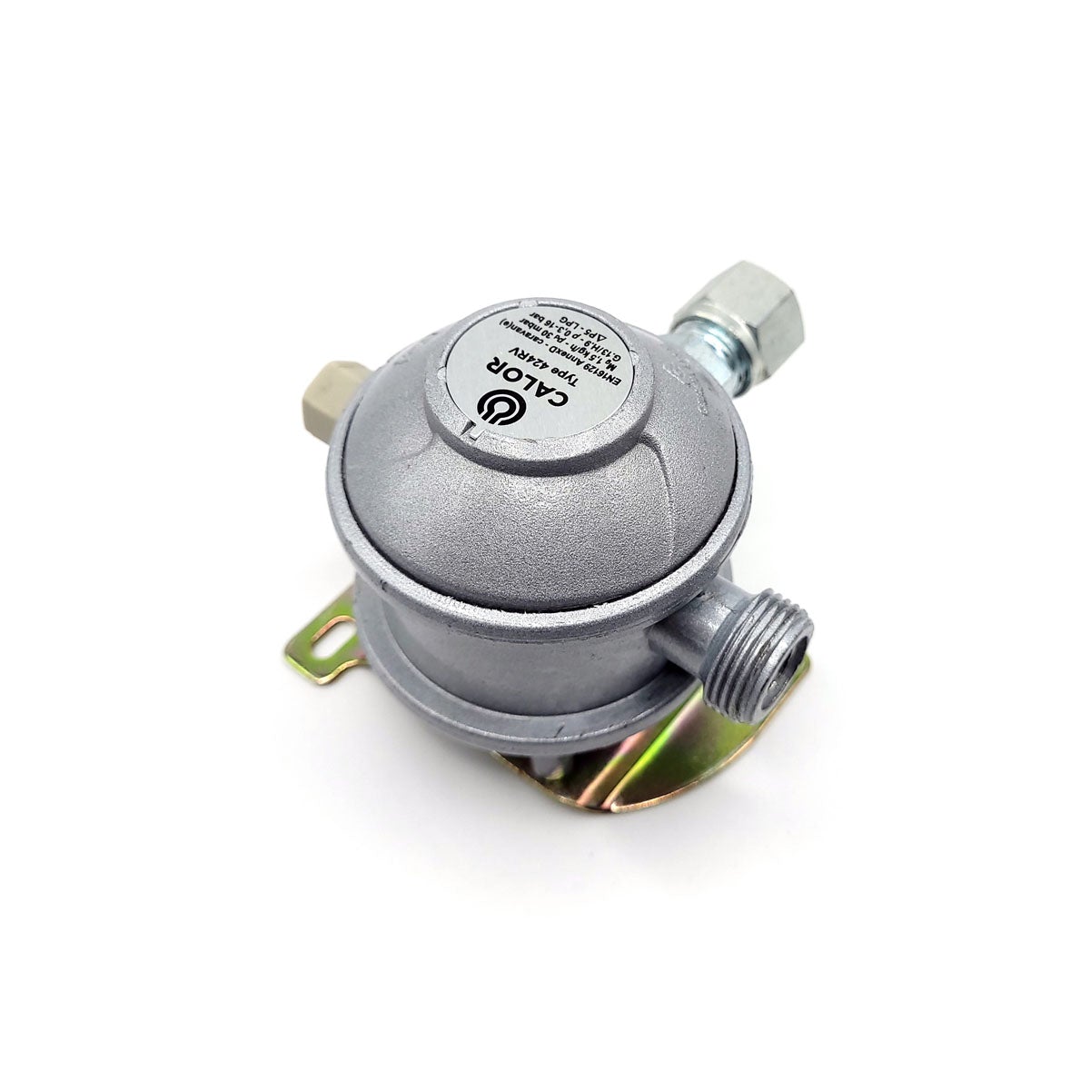 LPG Caravan Motorhome Gas Regulator Bulkhead 30mbar with 8mm Outlet 90 angled
