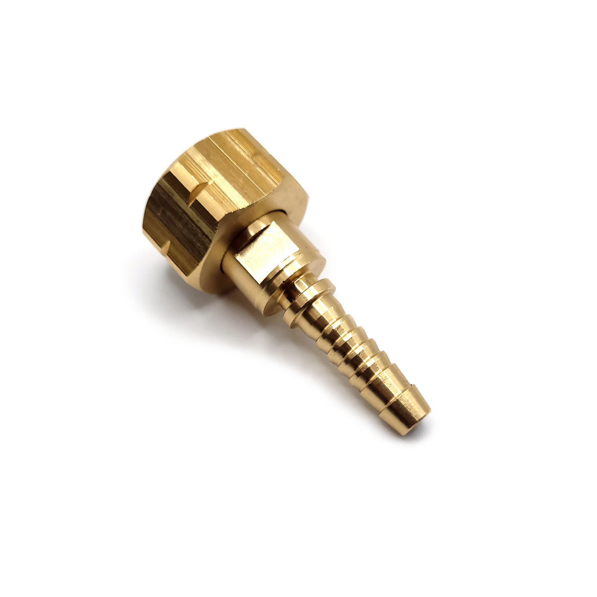 21.8mm Left Hand Thread Nut and Tail barbed to Connect 8mm Hose Pipe