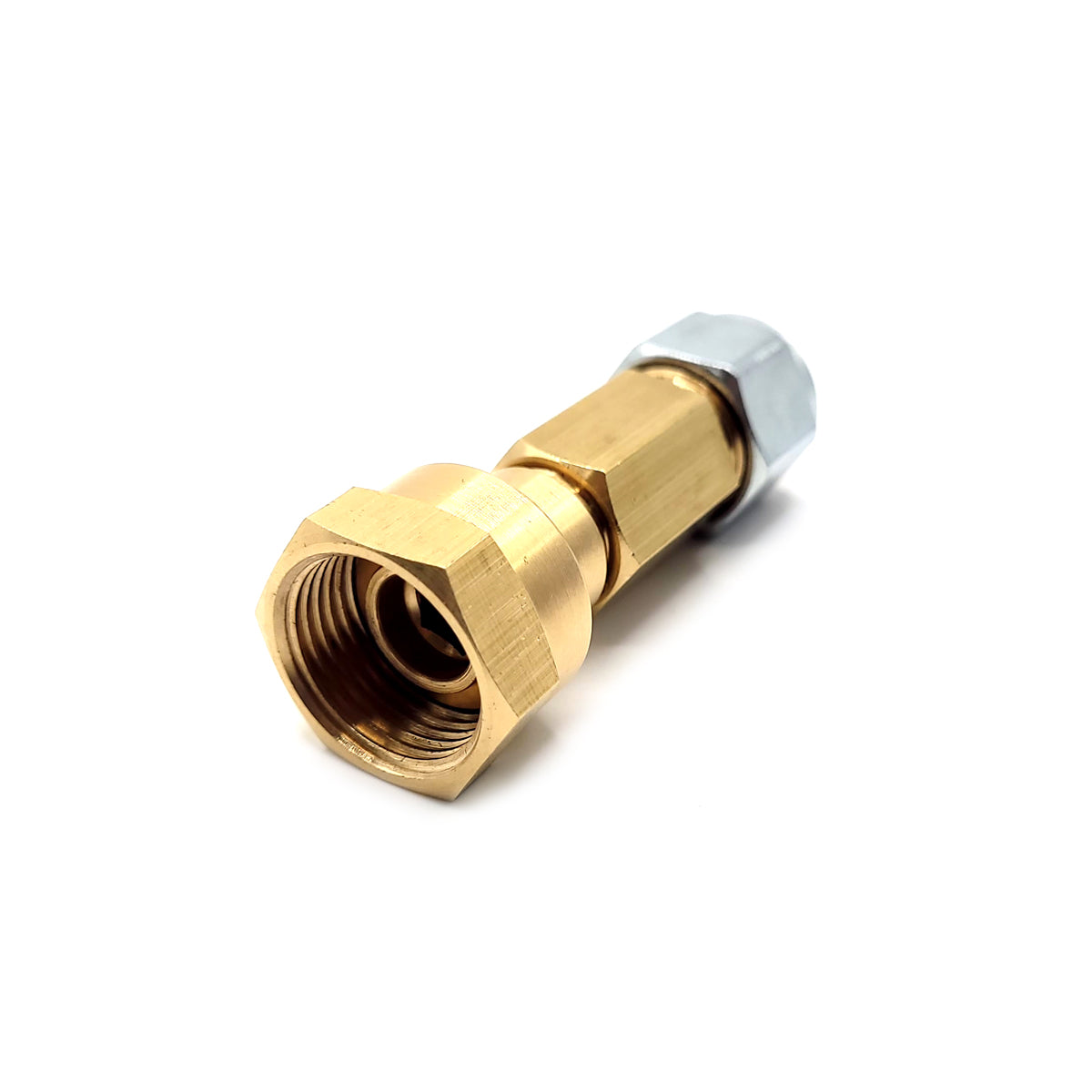 Pigtail to connect propane, butane gas bottle to motorhome, caravan pressure regulator 21.8 LH x W20RH (20mm)