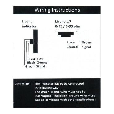 Livello L.9 LED Gas Level Indicator Sensor with On and Off Button for 0-90 and 0-95 ohm