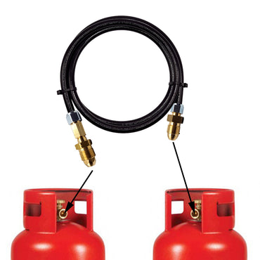 Gomet LPG Gas Bottle Refill Set Adaptors to Fill Empty Propane Gas Cylinder with 8mm Hose Pipe