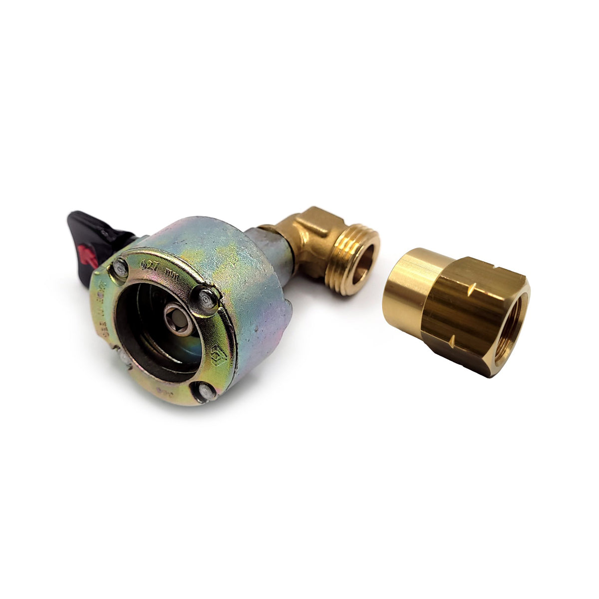 Patio gas lpg gpl propane Bottle 27mm clip on (with non-return valve) to standard UK POL 5/8