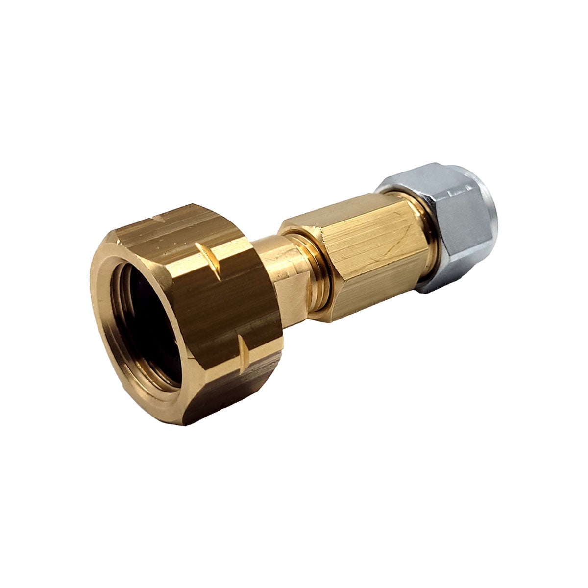 Pigtail to connect propane, butane gas bottle to motorhome, caravan pressure regulator 21.8 LH x W20RH (20mm)