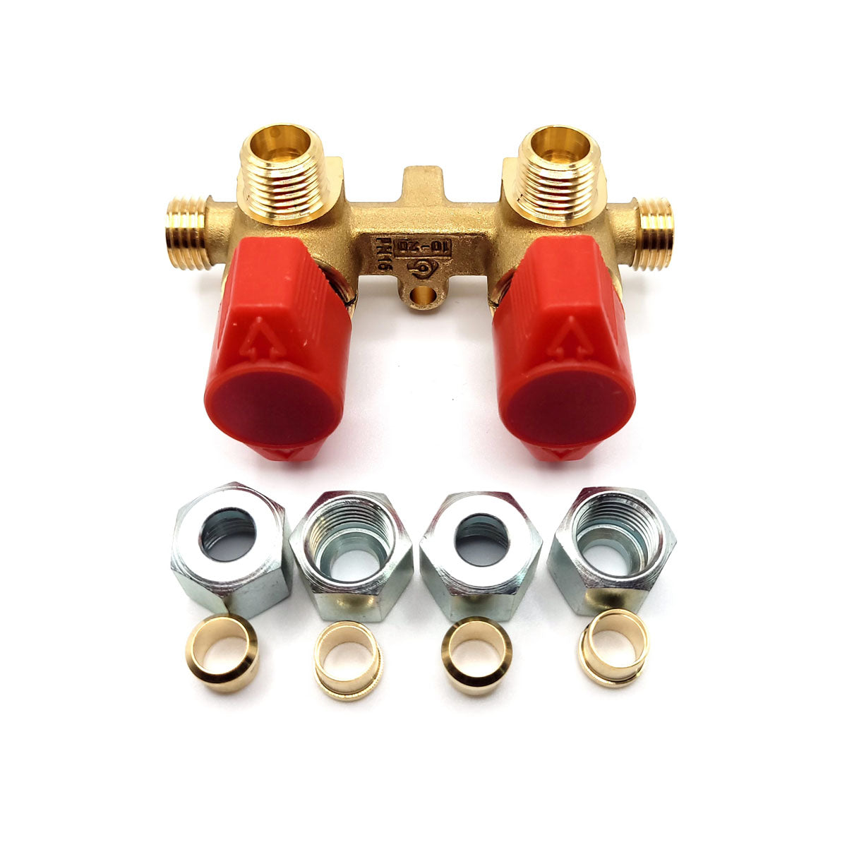 Cavagna Two Way Gas LPG Manifold With Taps for Motorhome Caravan RV