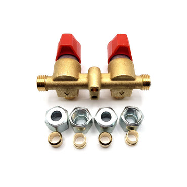 Cavagna Two Way Gas LPG Manifold With Taps for Motorhome Caravan RV