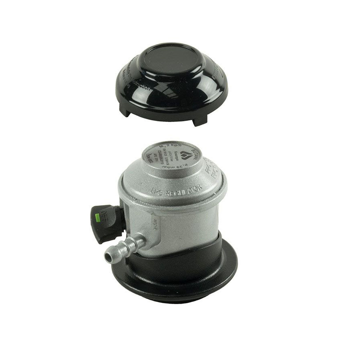 35 mm Jumbo Clip-On Butane Gas Regulator with Rain Cap Ireland, Norway,Spain,Portugal