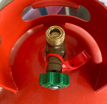 Greek Italian adapter for gas bottles W20-1/14 LH (left hand) to a 21.8 LH European connection outlet